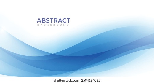 Modern abstract blue wave background with smooth curves and gradient effects. Ideal for business, technology, and presentations.