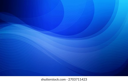 Fondo azul abstracto moderno de la onda con la Ilustración vectorial de las líneas. Ciencia, futurista, concepto de tecnología energética. Traje para los negocios, corporativo, Anuncio, telón de fondo.