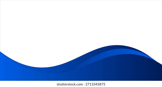 Modern abstract blue wave background with smooth flowing lines and gradient tones, ideal for banners, websites, or presentations.