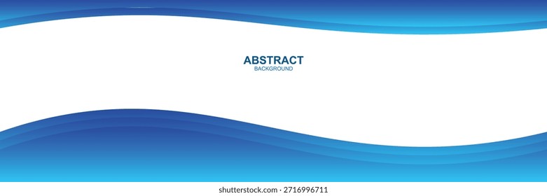 Fundo de onda azul abstrato moderno com curvas de fluxo suaves e gradientes em camadas em um fundo branco limpo. Adequado para design corporativo, apresentação de negócios, cabeçalho do site, banner, folheto, e materiais de marketing profissionais.