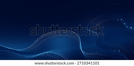 Modern abstract blue wave on dark background,tech banner, corporate business concept, hi-tech abstract background, vector illustration for business or presentation