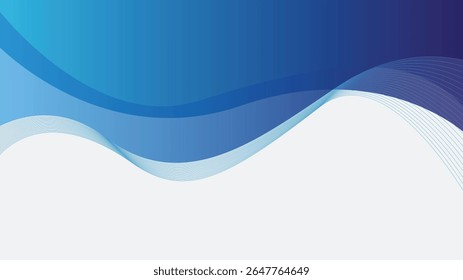 Fondo ondulado azul abstracto moderno del degradado