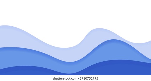Modern Abstract Blue Wavy Layers Background. Modern Trendy design in Vector Illustration