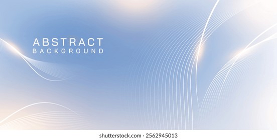 Modern abstract blue and white background with flowing lines. Digital future technology concept. vector illustration.