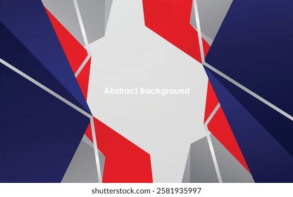 modern abstract blue, white, silver and red color with lines background template