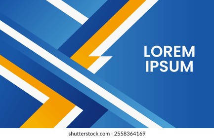 Modern Abstract Blue and Yellow Background with Geometric Design. For Design Template