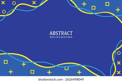 Modern Abstract Blue and Yellow Geometric Background