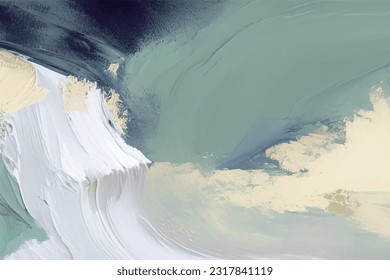 Modern abstract blue and yellow watercolor vector art wallpaper pattern