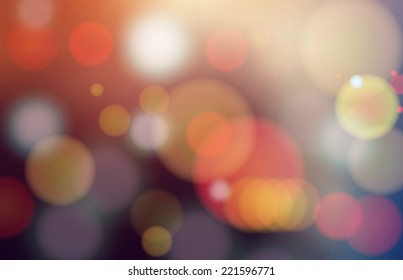 Modern abstract blur circular bokeh light beautiful backgrounds.  Elements for your graphic design, banner, website or presentation. Vector illustration  
 