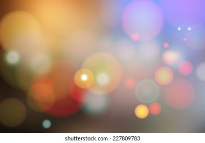 Modern abstract blur circular bokeh light beautiful backgrounds.  Elements for your graphic design, banner, website or presentation. Vector illustration  
