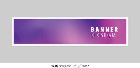 Modern abstract blur gradient horizontal banner vector