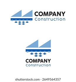 Logotipo moderno do barco abstrato - Símbolo de navio à vela náutico criativo para negócios marinhos