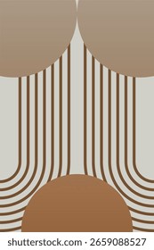 Formas boho abstractas modernas para la decoración de la pared. Arte de pared geométrico boho minimalista