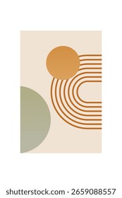 Moderne abstrakte Boho-Formen für die Wanddekoration. Minimalist Boho Geometrische Wandkunst
