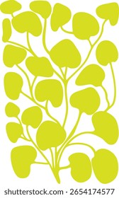 Moderne abstrakte fette botanische Formen