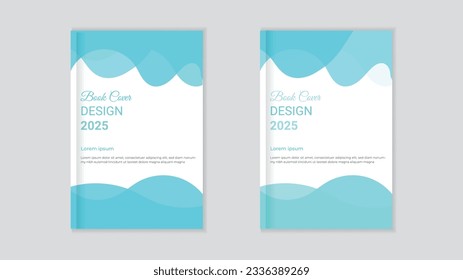 Modern abstract book cover design vector template.
