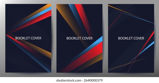 Modern Abstract Booklet Cover Designs Set