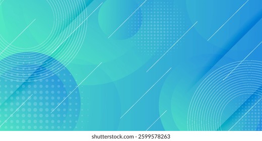 Modern abstract bright blue green gradient illustration background with simple pattern. Cool design. Eps10 vector