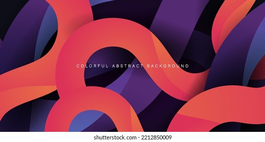 Modern abstract bright colorful shape layers background. Eps10 vector