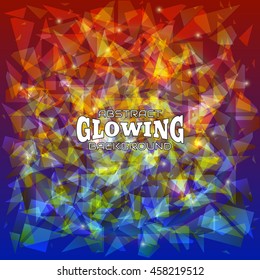 Modern abstract bright glowing background. Vector illustration