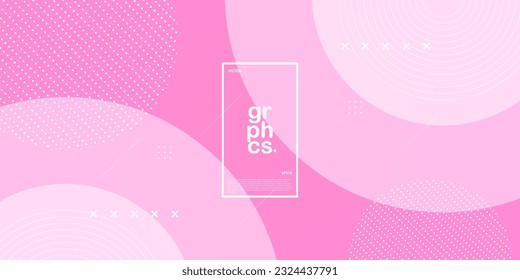 Fondo de fondo de ilustración de gradiente rosa brillante abstracto moderno con un patrón simple. Diseño genial. Vector Eps10