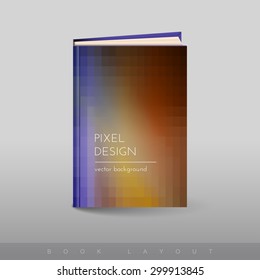 Modern abstract brochure as book flyer design template.