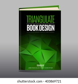Modern abstract brochure as book flyer design template. Business - report theme.