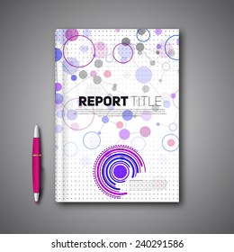 Modern abstract brochure or book, Vector flyer design template