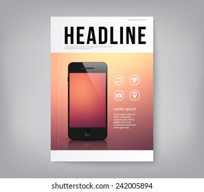 Modern abstract brochure, flyer, report design, layout template. Clean style cover, cummunication, business. corporate