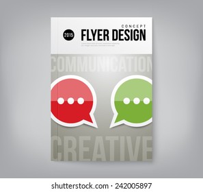 Modern abstract brochure, flyer, report design, layout template. Clean style cover, cummunication, business. corporate