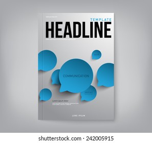 Modern abstract brochure, flyer, report design, layout template. Clean style cover, cummunication, business. corporate