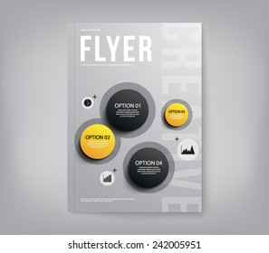 Modern abstract brochure, flyer, report design, layout template. Clean style cover, cummunication, business. corporate