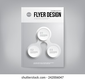 Modern abstract brochure, flyer, report design, layout template. Clean style cover, cummunication, business. corporate