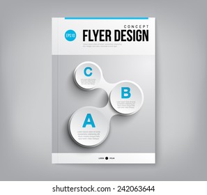 Modern abstract brochure, flyer, report design, layout template. Clean style cover, cummunication, business. corporate