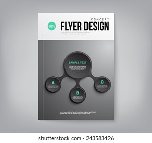 Modern abstract brochure, flyer, report design, layout template. Clean style cover, cummunication, business. corporate
