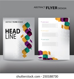 Modern abstract brochure , Vector flyer design template
