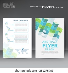 Modern abstract brochure , Vector flyer design template with cubes