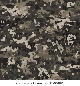 Moderno Abstractas marrón y beige Grunge patrón. Pintura sucia del ejército del camuflaje del árbol. Fondo de Vector de camuflaje digital. Impresión de camuflaje sin costuras Hunter Military.