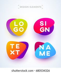 Modern abstract bubbles collection