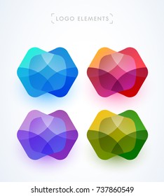Modern abstract bubbles collection