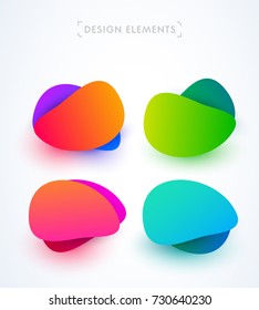 Modern abstract bubbles collection. Design and logo elements