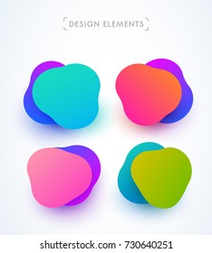 Modern abstract bubbles collection. Design and logo elements