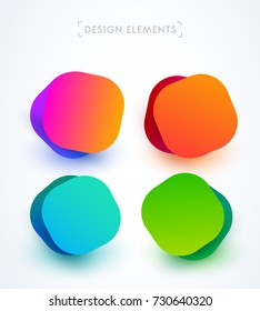 Modern abstract bubbles collection. Design and logo elements