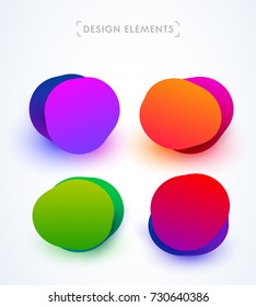 Modern abstract bubbles collection. Design and logo elements