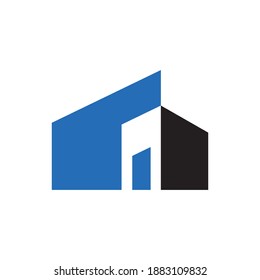 modern abstract building for real estate logo design template vector