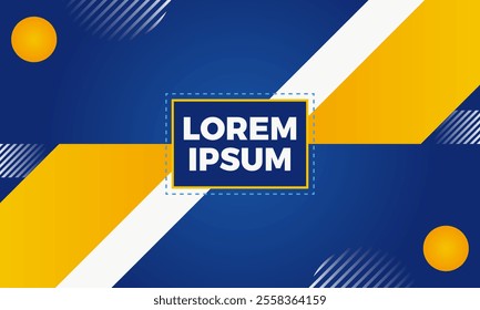 Modern Abstract Business Background with Blue and Yellow Design. For Design Template