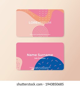 Modern abstract business card design template with rounded corner in vector eps 10