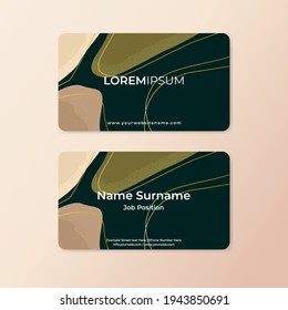 Modern abstract business card design template with rounded corner in vector eps 10
