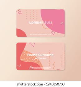 Modern abstract business card design template with rounded corner in vector eps 10