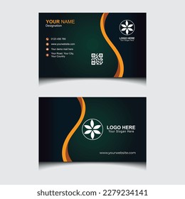 Modern abstract business card design template free vector